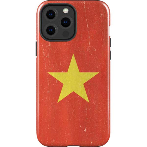 Vietnam Flag Distressed iPhone 15 Pro Max Impact Case